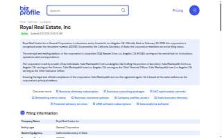 Royal Real Estate, Inc. website