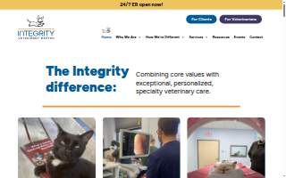 Integrity Veterinary Center website
