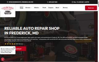 Churchill Auto Care website