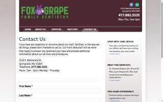 Fox Grape Family Dentistry website
