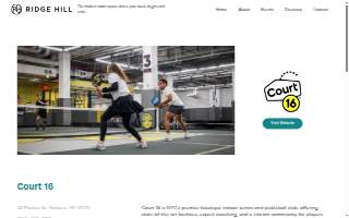 Court 16 Ridge Hill - Tennis & Pickleball website