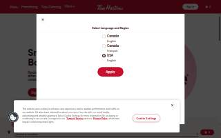 Tim Hortons of Bridgeport website