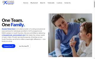 Axcess Home Care Charleston of Spartanburg website