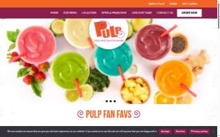 Pulp Coffee Roasters website