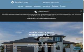 Symphony Homes - Blossom website
