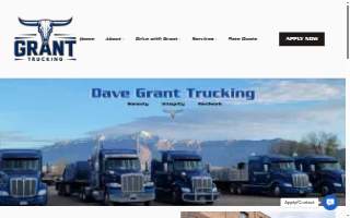 Grant Trucking Company website