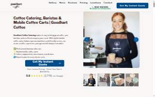 Goodhart Coffee Catering of San Diego website