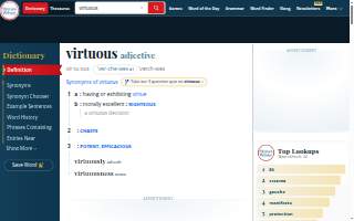 Virtuous Eatery website