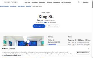 Warby Parker King St. website