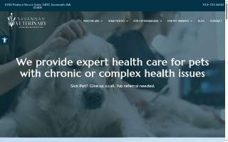 Savannah Veterinary Clinic website