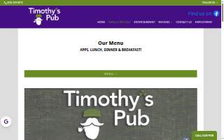 Timothy's Pub website