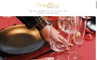 Crafted Catering and Events website