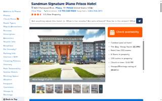 Sandman Signature Plano-Frisco Hotel website