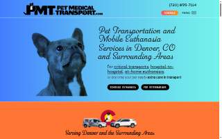 Pet Medical Transport of Aurora website