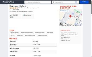 Capture Salon website
