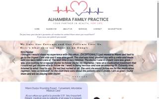Alhambra Family Practice website