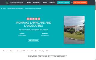 Ironrake lawncare and landscaping llc website