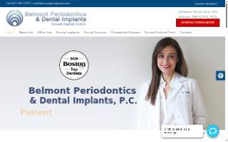 Belmont Periodontics, P.C. of Cambridge website