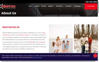 Honest Air Heating & Air Conditioning website