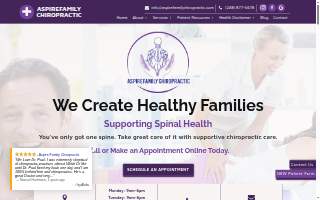 Aspire Family Chiropractic website