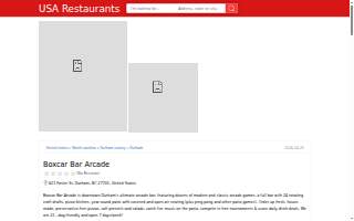 Boxcar Bar + Arcade website