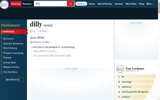 Dilly Diner website