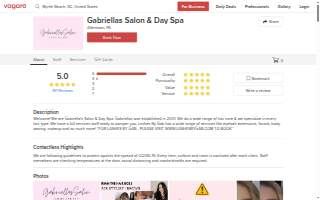 Gabriella's Salon & Day Spa website