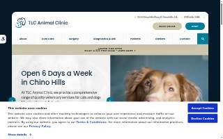 TLC Animal Clinic website