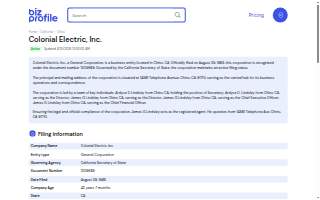 Colonial Electric Inc website
