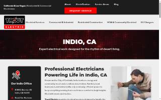 Trout Electric of Indio website