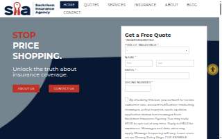 Sackrison Insurance Agency website