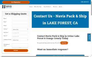 Navis Pack & Ship of Lake Forest website