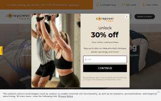 CorePower Yoga - Parker website