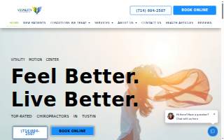 Vitality Motion Center website