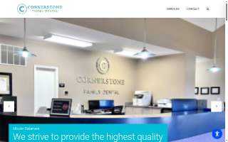 Cornerstone Family Dental website