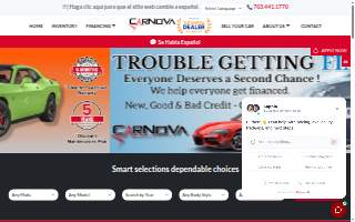 Carnova Auto Dealer website