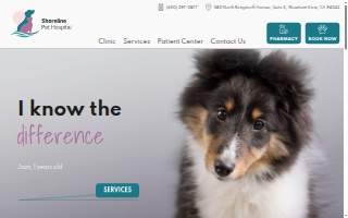 Shoreline Pet Hospital of Mountain View website