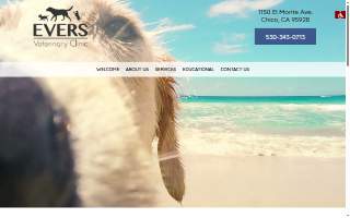 Evers Veterinary Clinic website