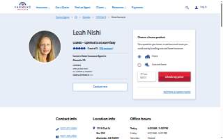 Farmers Insurance - Leah Nishi website