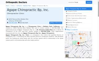 Agape Chiropractic BP, Inc. website