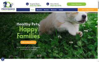 Providence Veterinary Hospital website