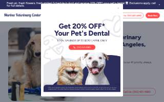 Marina Village Veterinary website