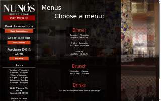 Nuno's Bistro & Bar website