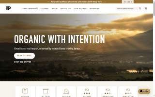 Peet's Coffee website