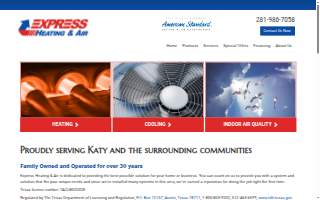 Express Heating & Air Conditioning website