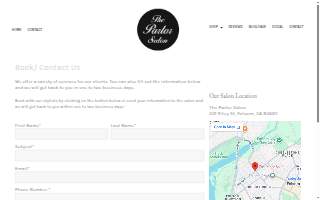 The Parlor Salon website