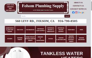 Folsom Plumbing Supply website