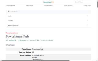 Powerhouse Pub website