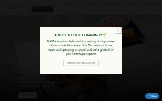 Planta Coffee House website