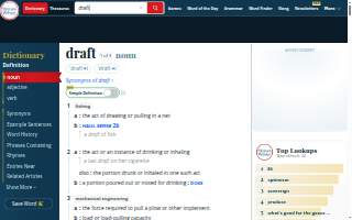 The Draft Sports Pub website